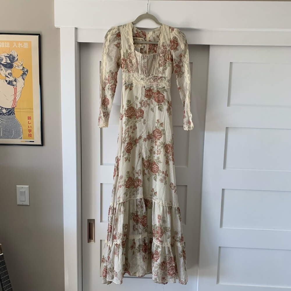 Vintage Gunne Sax Floral Prairie Dress
